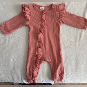 Pink Ruffled Kids One Piece